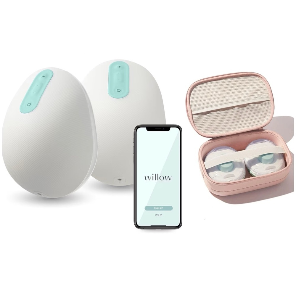 Willow 3.0/360 Wearable Breast Pump with Pink Case